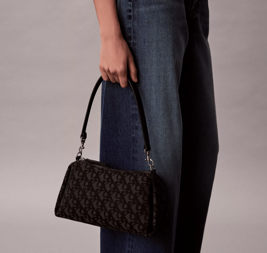 Pleat Monogram  Shoulder Bag