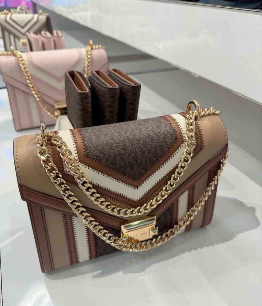 Whitney Medium Color-Block and Signature Logo Shoulder Bag