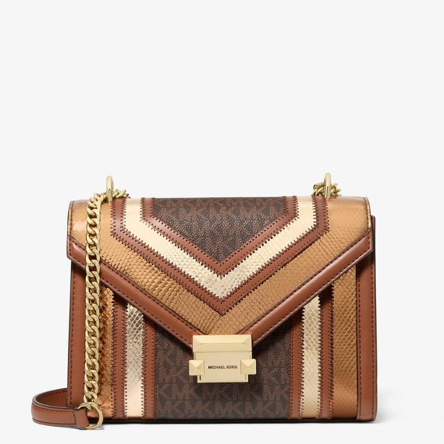 Whitney Medium Color-Block and Signature Logo Shoulder Bag