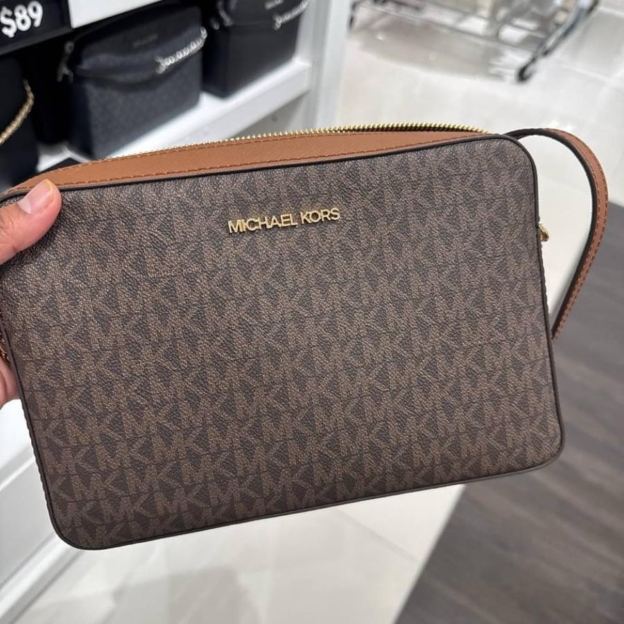 Jet Set Large Saffiano Leather Crossbody Bag