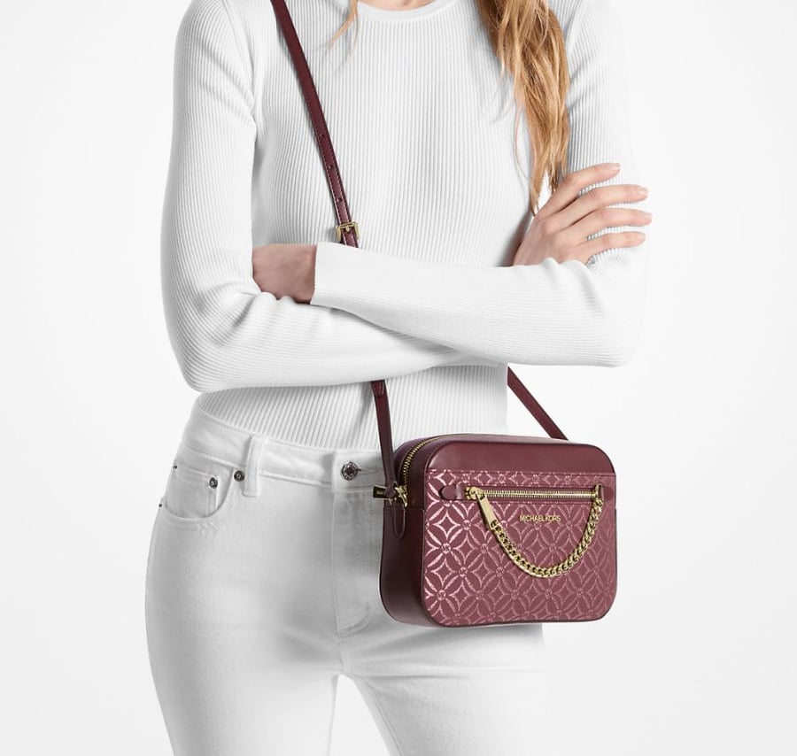 Jet Set Large Saffiano Leather Crossbody Bag