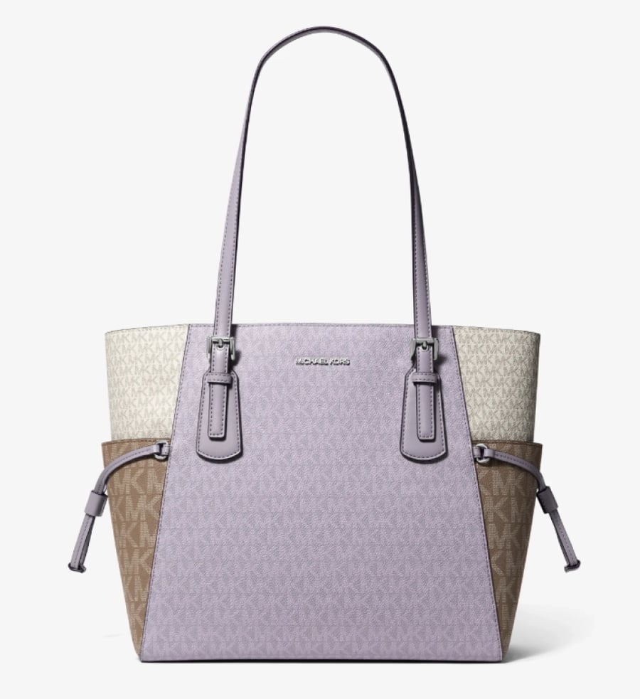 Voyager Large Color-Block Signature Logo Tote Bag