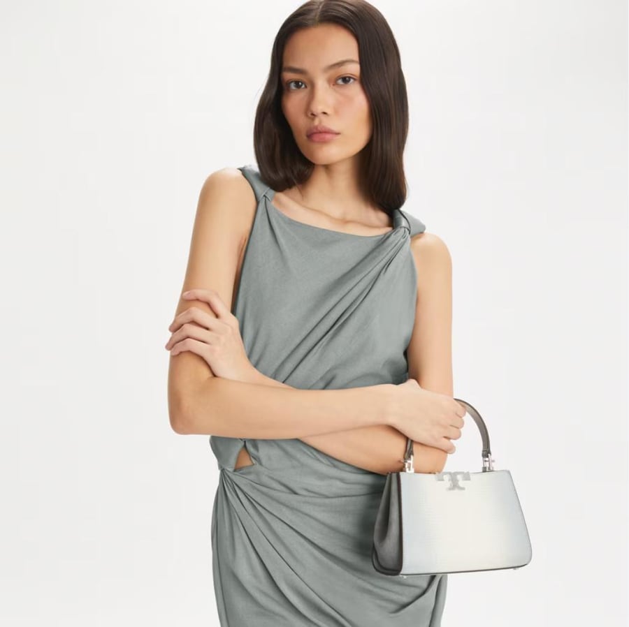 MINI ELEANOR SNAKE-EMBOSSED SATCHEL