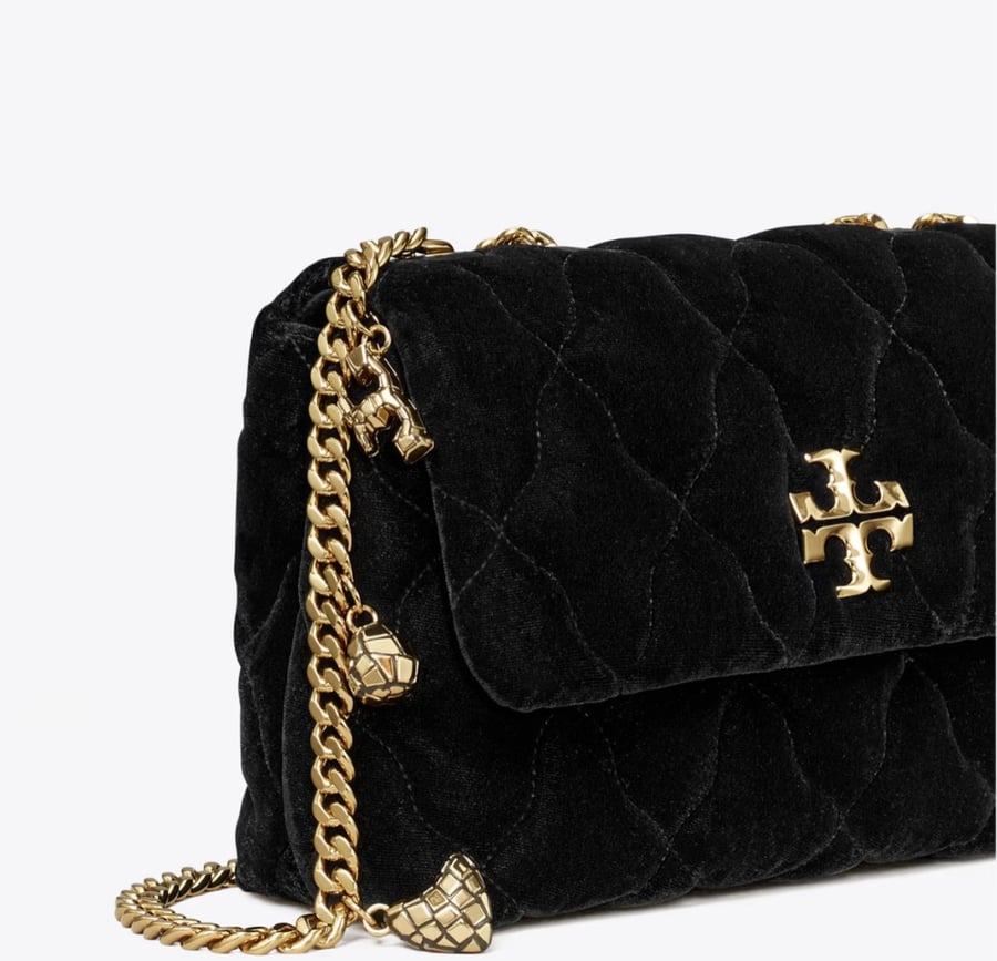 SMALL KIRA VELVET CONVERTIBLE SHOULDER BAG