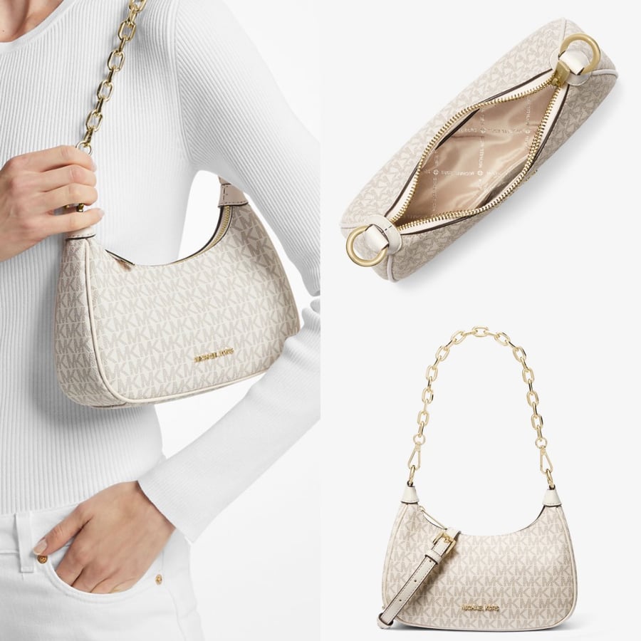 Cora Medium Signature Logo Shoulder Bag