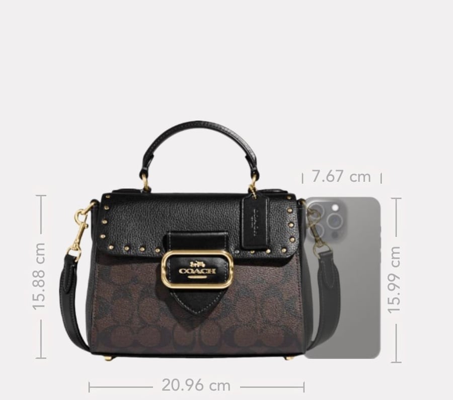 Morgan Top Handle Satchel In Colorblock Signature Canvas