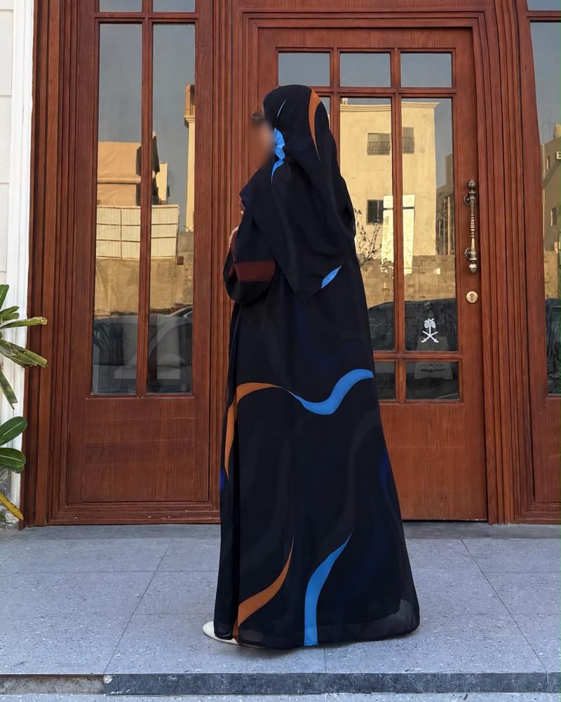 0239 ‎عباية :شيفون مبطن وطرحة ‎القصة: نص كلوش ‎