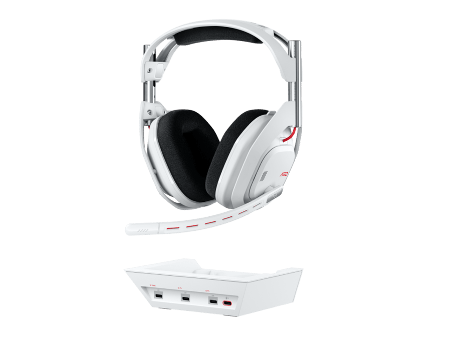سماعة رأس لاسلكية للألعاب ASTRO A50 LIGHTSPEED مع محطة قاعدة