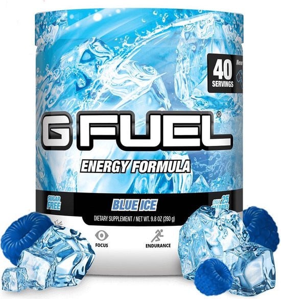مشروب الطاقة G FUEL جي فيول Gfuel جيفيول نكهة Blue Ice بدون سكر