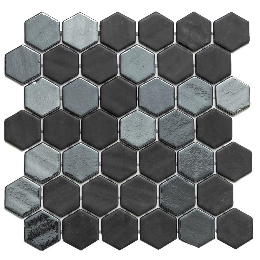 Hex XL Stone Glass Opale Black