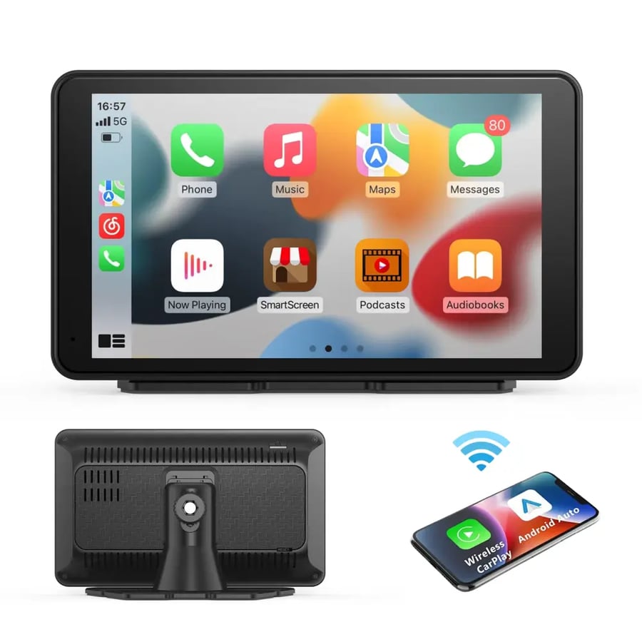 شاشة سيارة محمولة مع CarPlay وWiFi