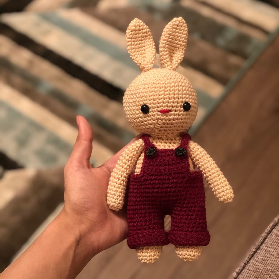 Bunny Overalls Plush 02