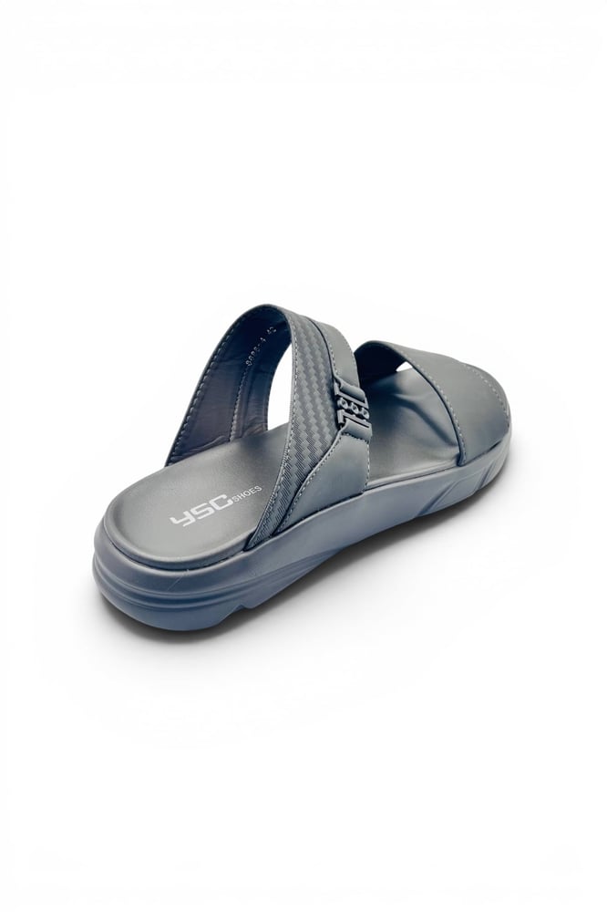 Desert Crown Mens Arabic Sandals Ultra Soft Padded Footbed Grey YSC884 GRY