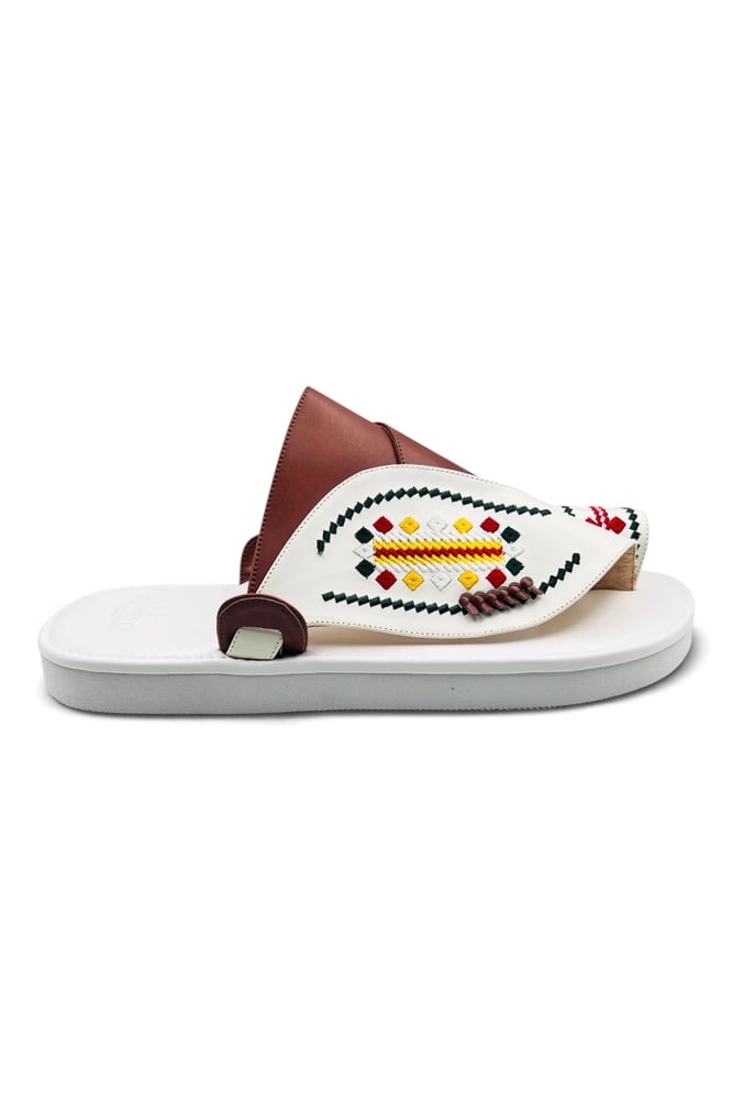 Arabian Comfort Sandals Saudi Made White SA202 WHT
