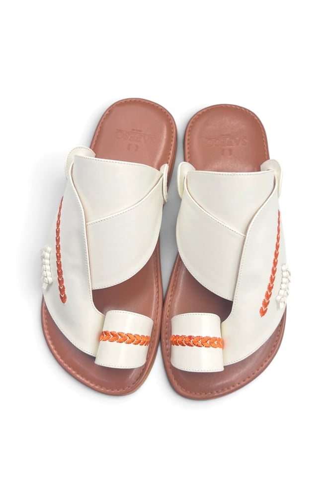 Arabian Comfort Sandals | Saudi Made - White (SA200-WHTM)