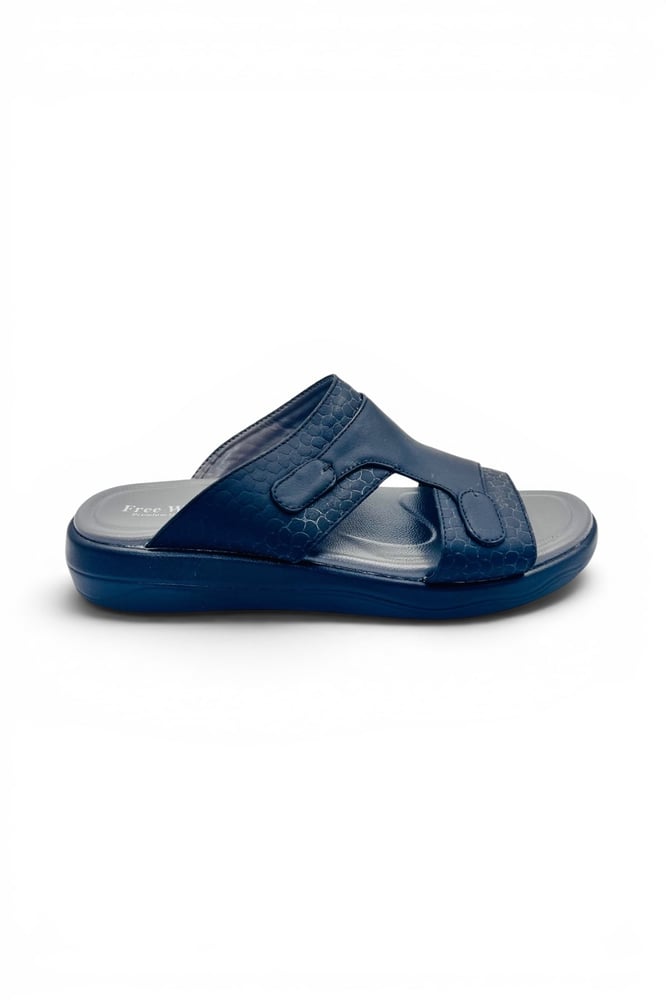 Desert Crown Mens Arabic Sandals Ultra Soft Padded Footbed Black FW2525 BLK