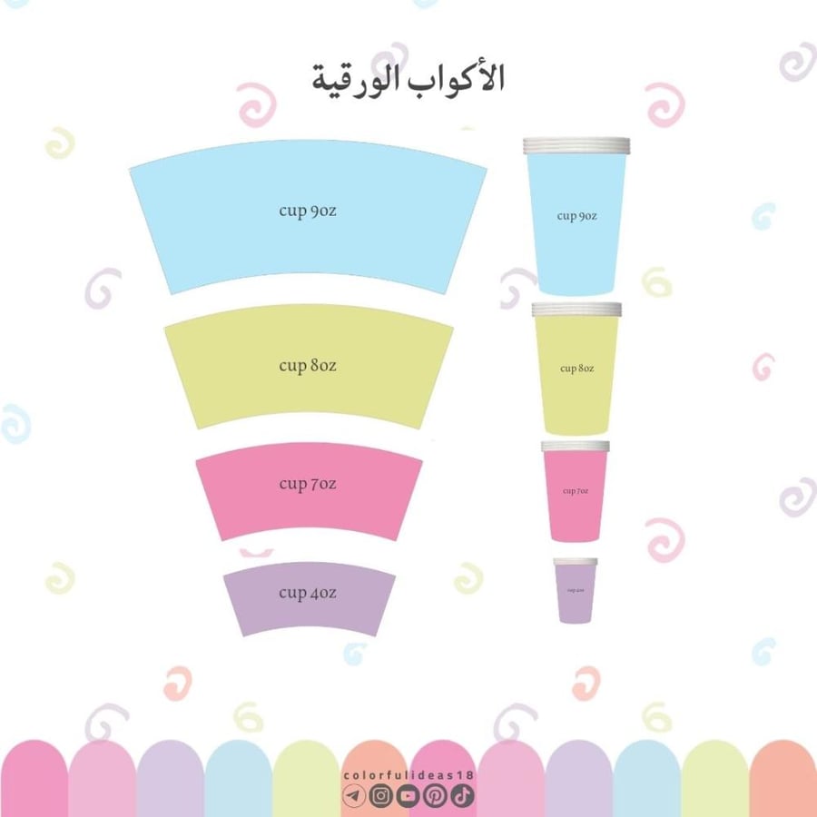 قوالب الاكواب الورقية