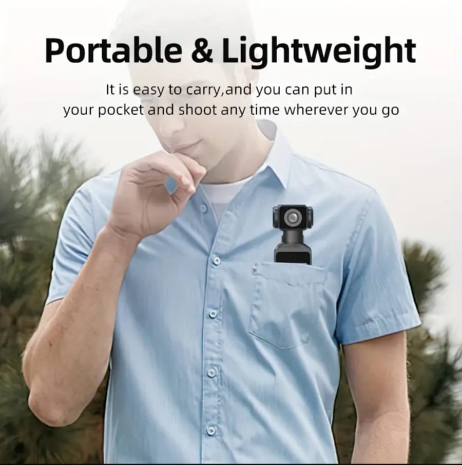 4K Ultra HD Handheld Action Camera with Digital Stabilization, 1000mAh USB Rechargeable Battery, Wi-Fi & TF Card Support