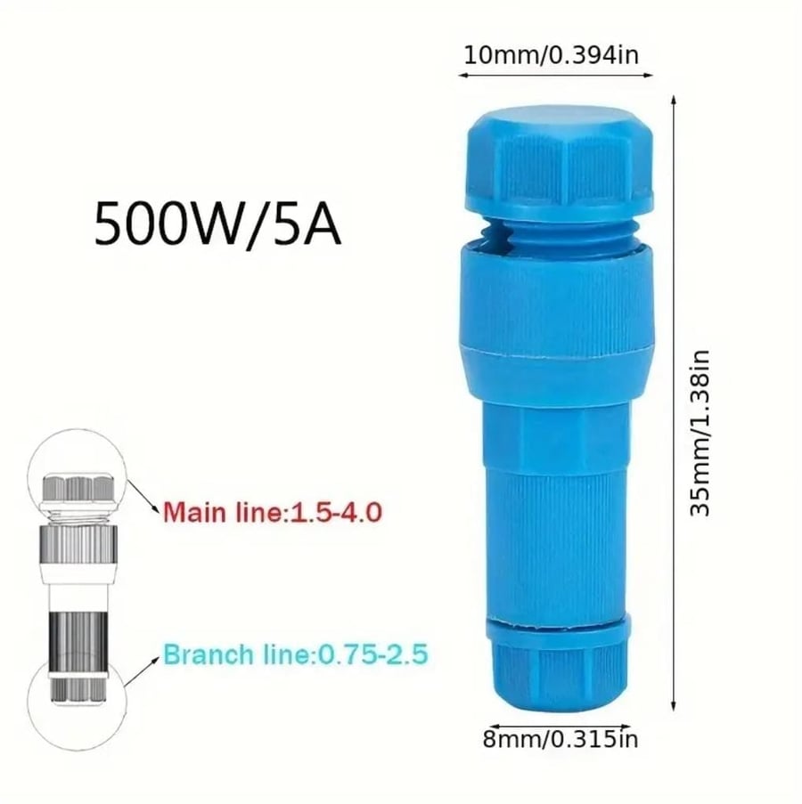 10pcs Low Voltage Quick Lock Piercing T-Tap Terminal Block Kit,Blue 5pcs+Red 5pcs مجموعة كتلة طرفية T-Tap سريعة الثقب من 10 قطع ذات جهد منخفض، 5 قطع باللون الأزرق + 5 قطع باللون الأحمر