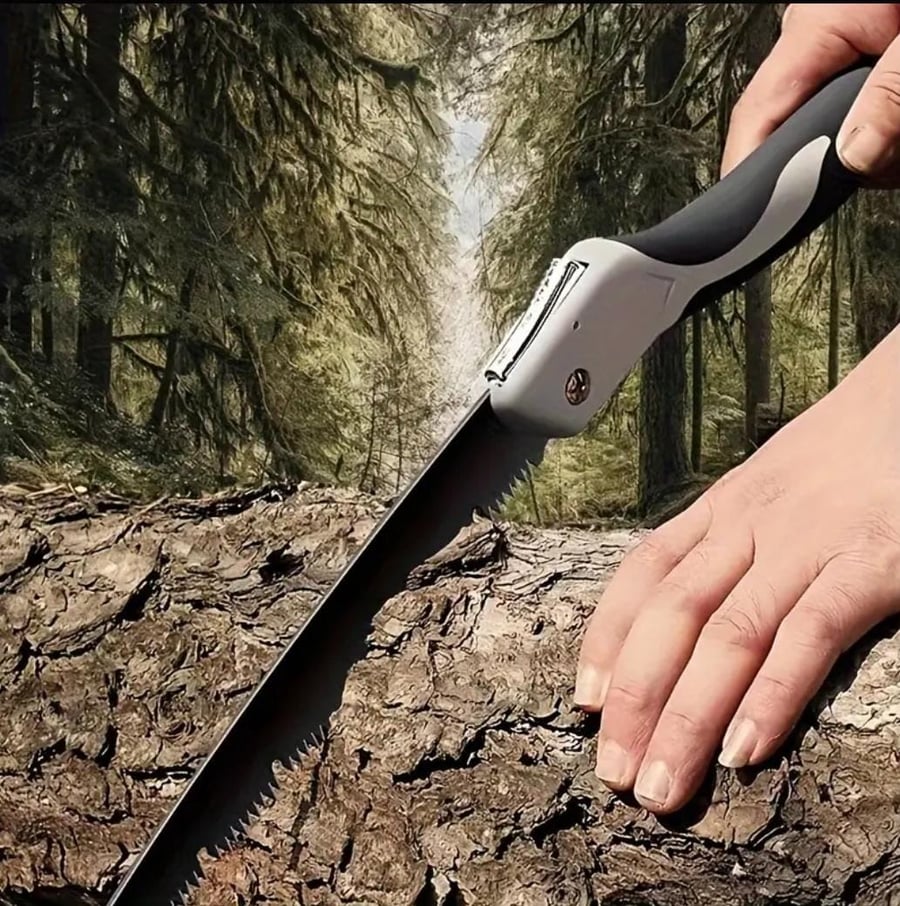 1 Piece Blade Folding Saw with Curved Blade for Pruning. Hand Saw for Cutting,Large منشار قابل للطي بشفرة منحنية للتقليم، منشار يدوي للقطع، كبير