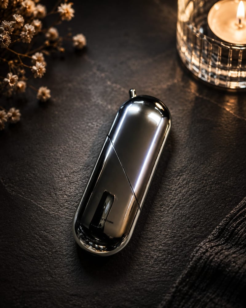 Heart Shape Gas Lighter Silver ولاعة غاز فضية على شكل قلب