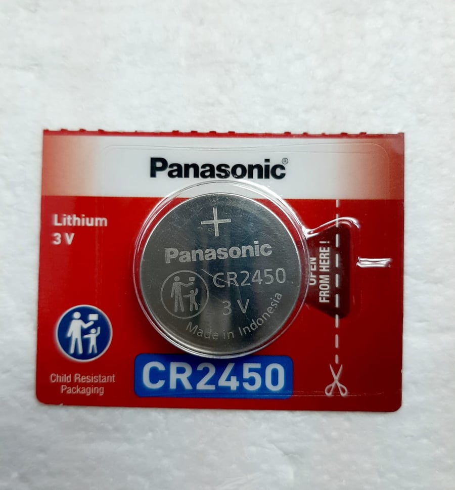 Panasonic Lithium Battery CR2450 ,3V, 1 Pieces بطارية ليثيوم باناسونيك CR2450، 3 فولت، قطعة واحدة