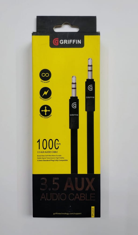 GRIFFIN 3.5AUX AUDIO CABLE 100CM كابل صوت GRIFFIN 3.5AUX بطول 100 سم
