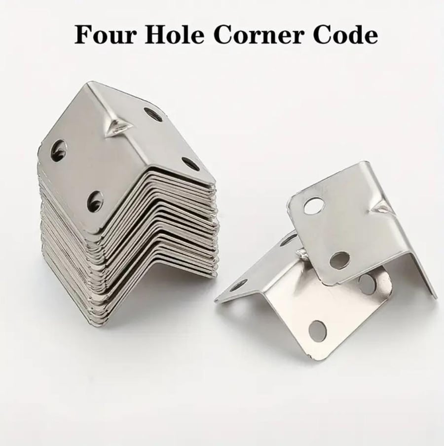 Metal Thickened Corner Code Combination Set, Including: Corner Code: 13pcs, Screws: 52pcs, DIY and Maintenance مجموعة رموز الزوايا المعدنية السميكة، تتضمن: رمز الزاوية: 13 قطعة، البراغي: 52 قطعة، اصنعها بنفسك والصيانة