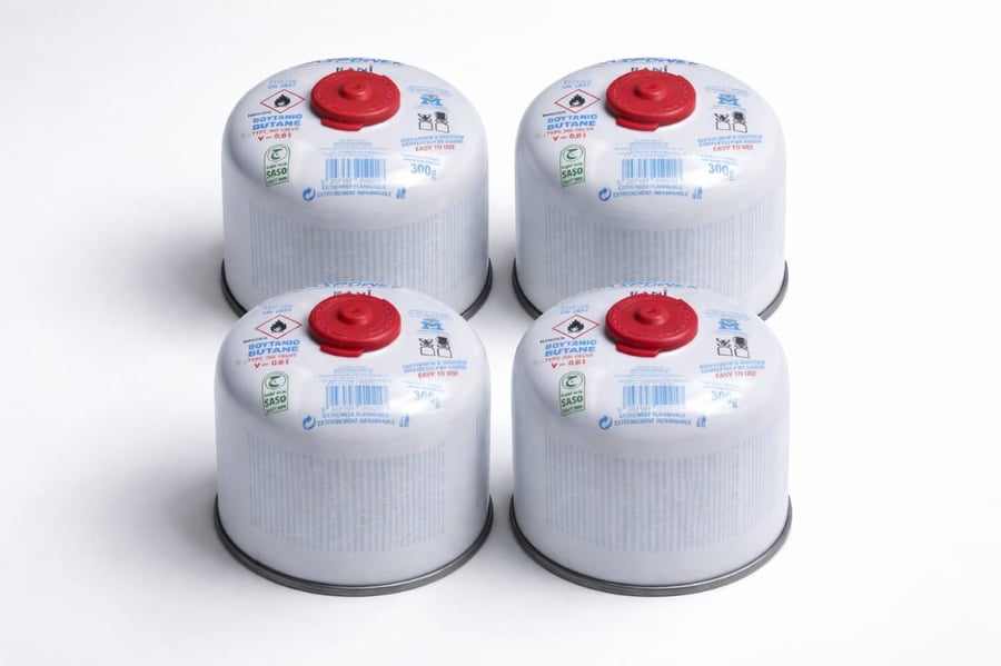 Gas Power Albania Butane Gas 300g, 4 Pieces غاز البوتان من شركة غاز باور ألبانيا، 300 غرام، 4 قطع