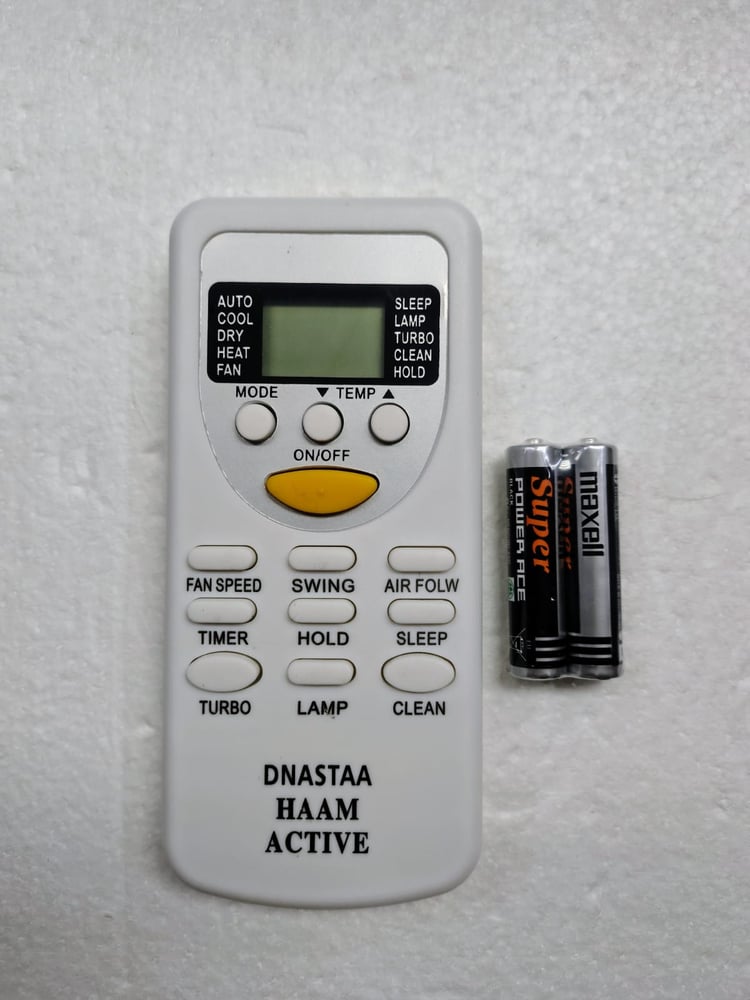 Air Conditioner Remote With 2 AAA Battery Included جهاز تحكم عن بعد لمكيف الهواء مع بطاريتين AAA