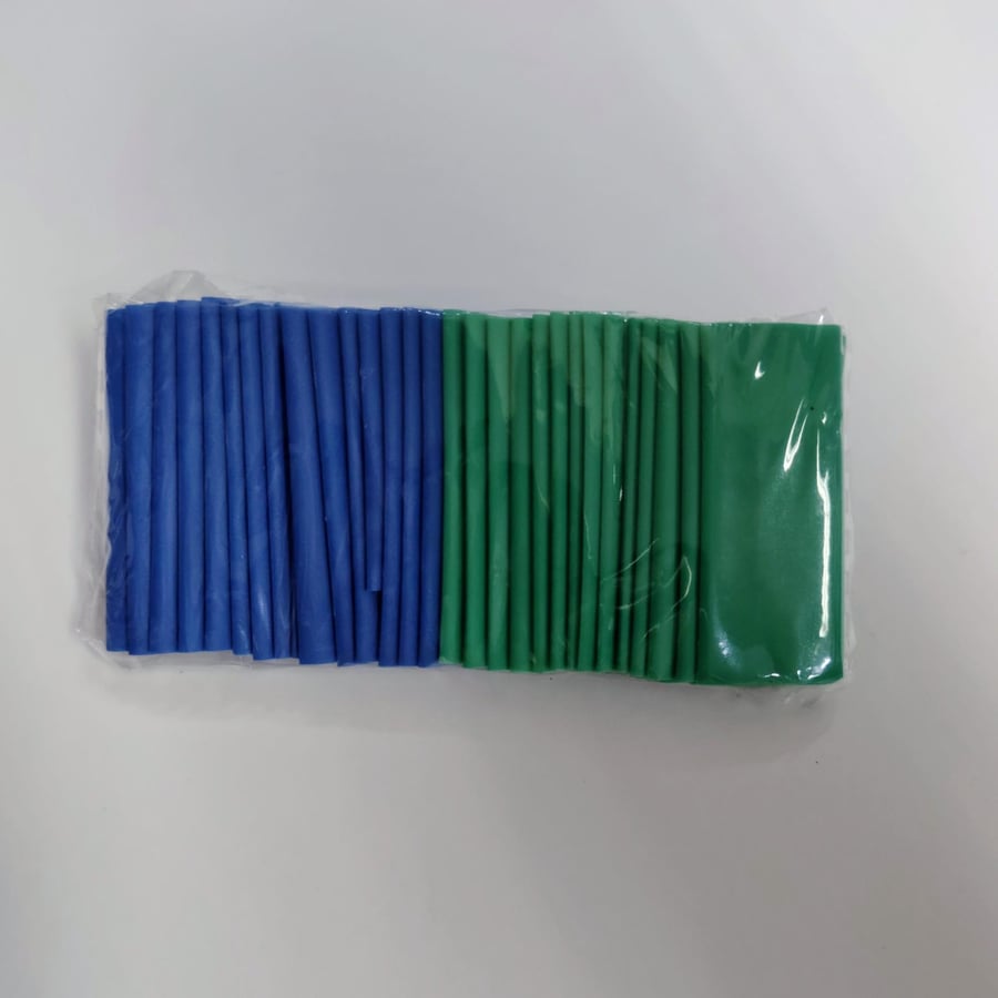 Heat-shrink, Kit Heat-shrink, Times Shrink Heat,  Wire Protective Sleeve Green 18 Pcs & Blue 18 Pcs مجموعة أغطية واقية من الانكماش الحراري، أغطية واقية من الانكماش الحراري، أغطية واقية من الأسلاك باللون الأخضر، 18 قطعة باللون الأزرق