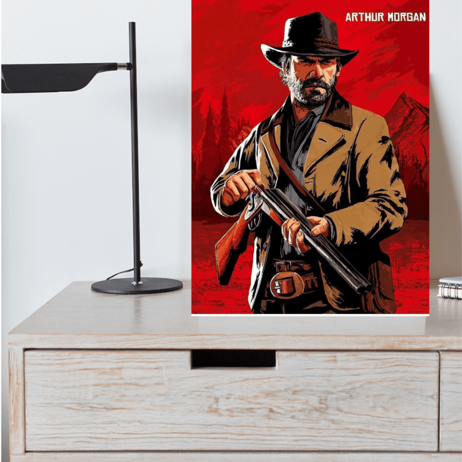 لوحة RED DEAD حجم 60*40