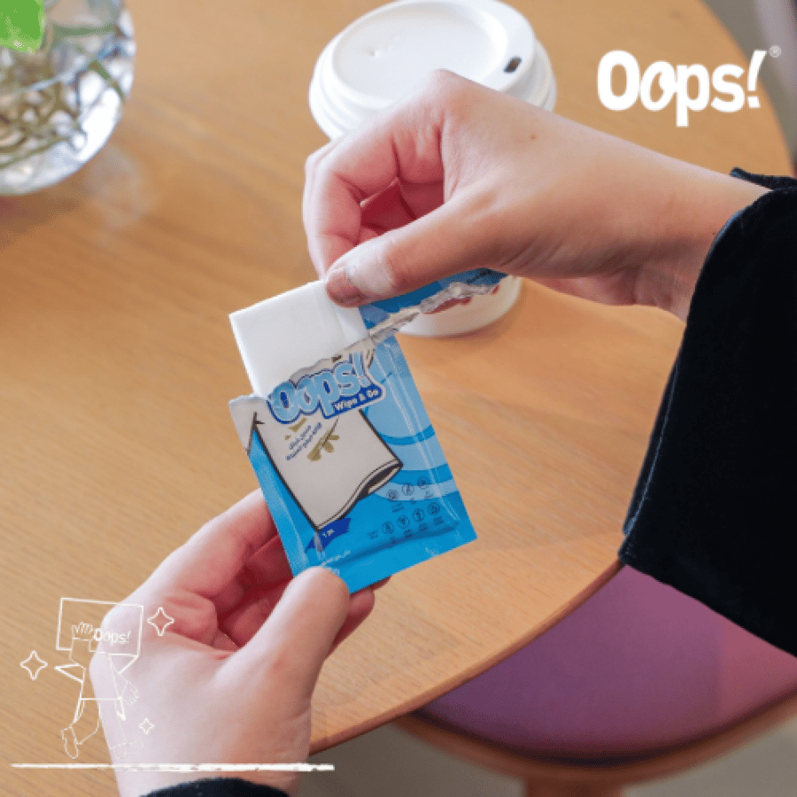Oops pocket wipes for stain removal