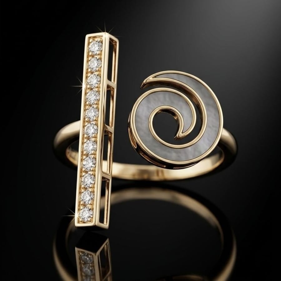 خاتم لوسين 18K-Natural Diamond
