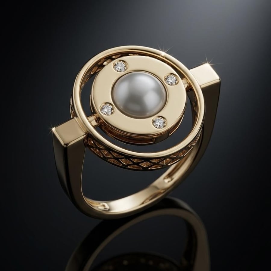 خاتم نور 18K-Natural Diamond