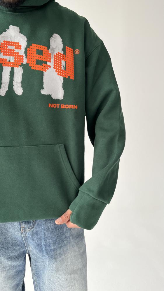Green Fused Hoodie