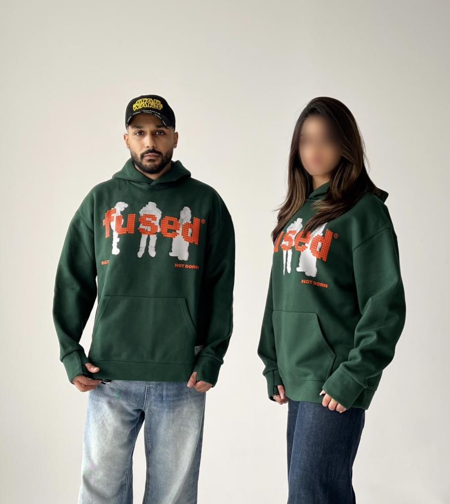Green Fused Hoodie