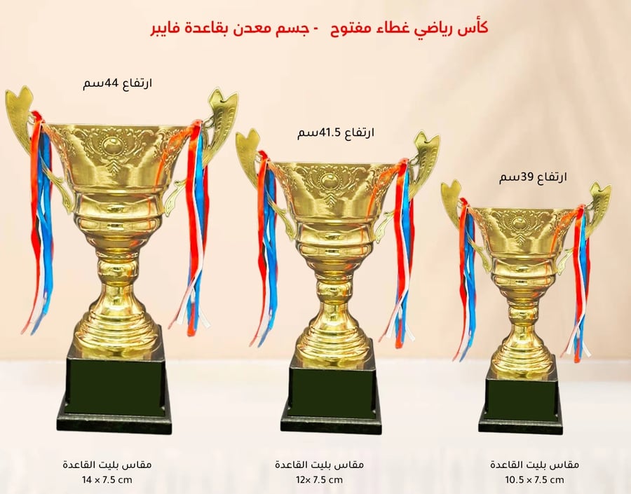 كأس معدني رياضي مفتوح