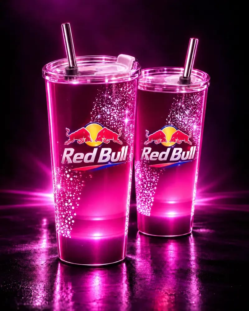 Red Bull كوب ضوء فلاش
