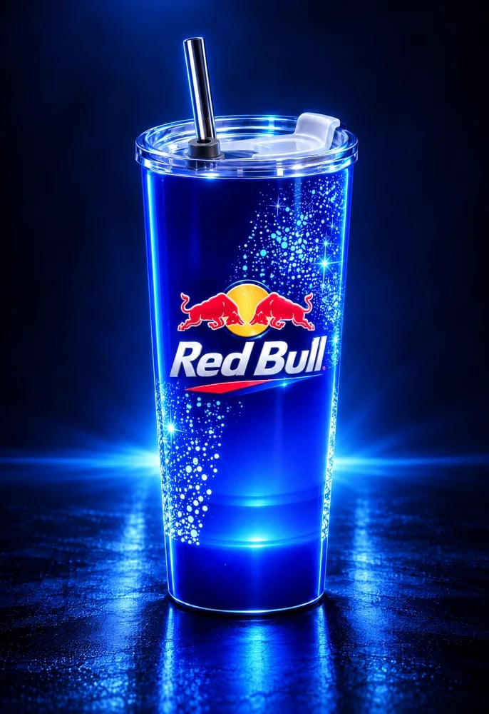 Red Bull كوب ضوء فلاش