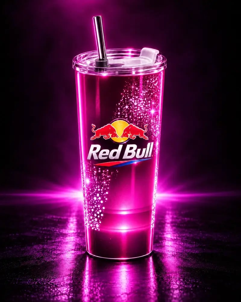 Red Bull كوب ضوء فلاش