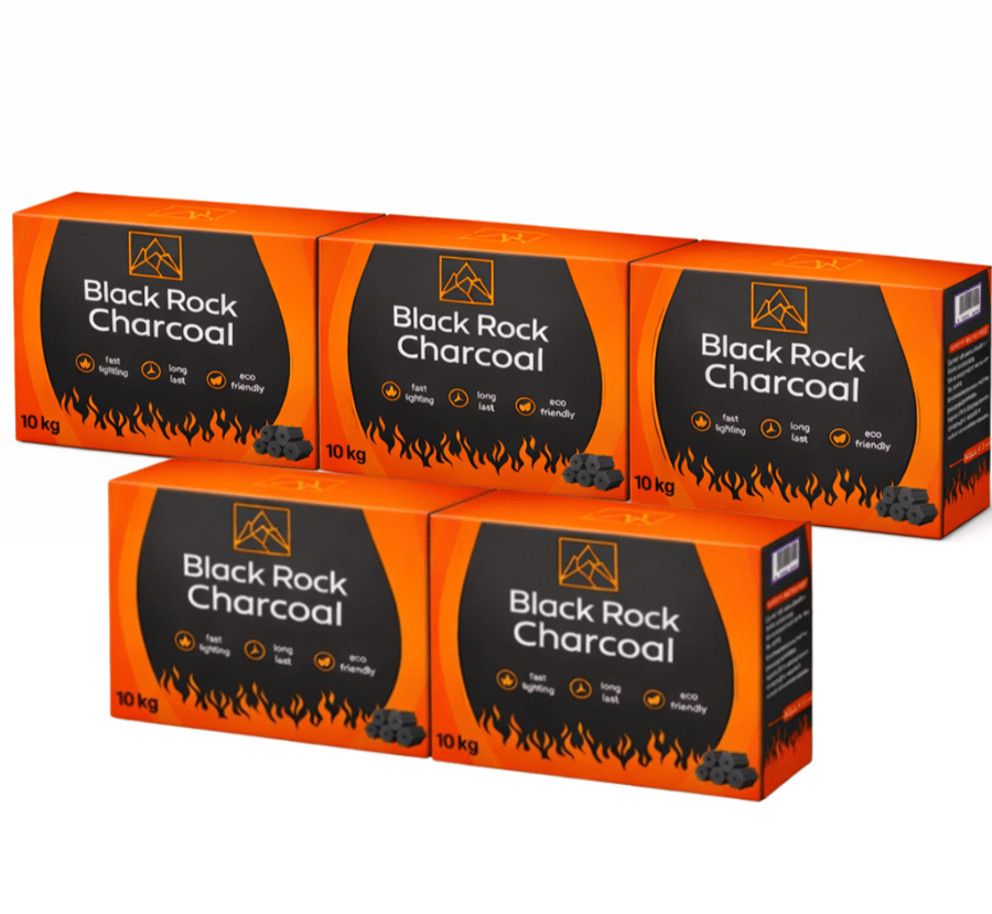 مجموعة 10 كراتين فحم 10 كيلو Black Rock