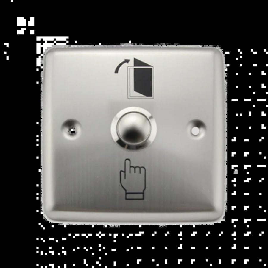 زر خروج معدني (Push Button) ستانلس ستيل مربع