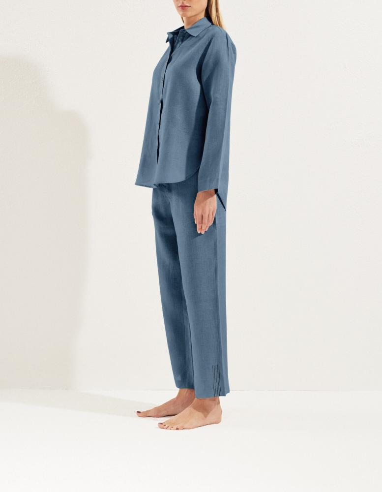 100% Linen straight trousers