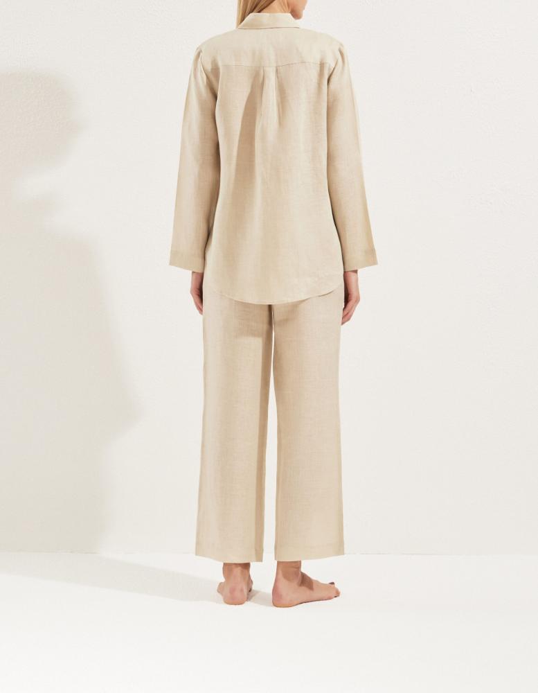 100% Linen straight trousers