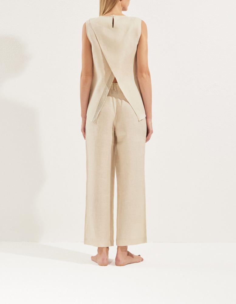 100% Linen sleeveless shirt