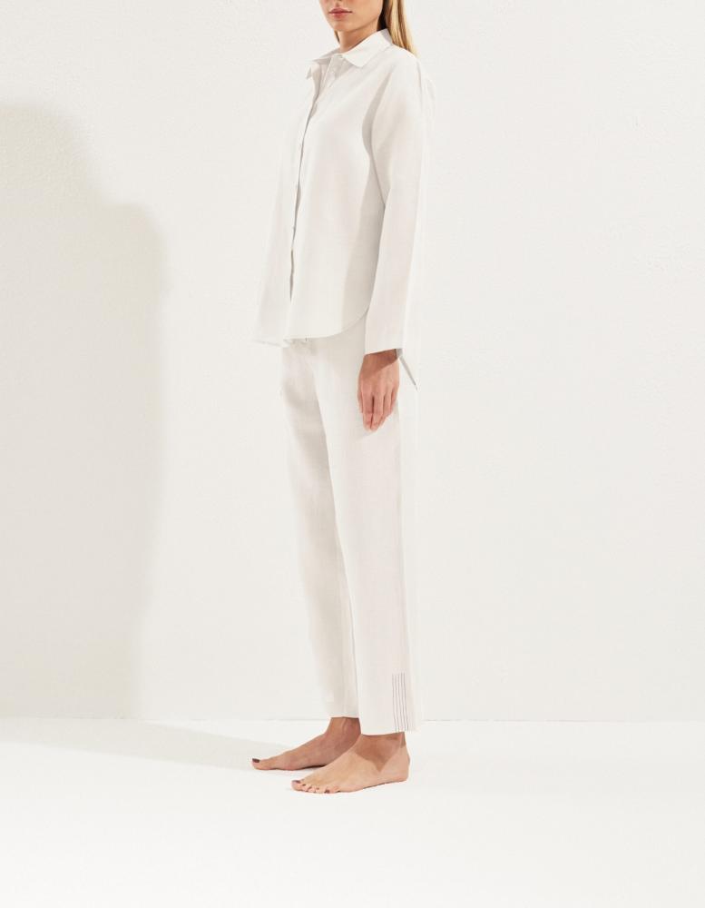 100% Linen long-sleeved shirt