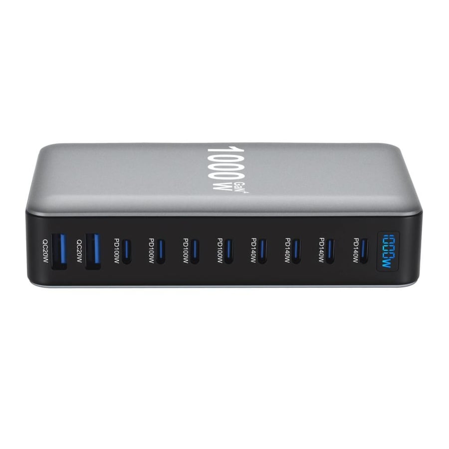شاحن سطح المكتب GaN YMX 1000W ب 10 منافذ و PD 140 واط