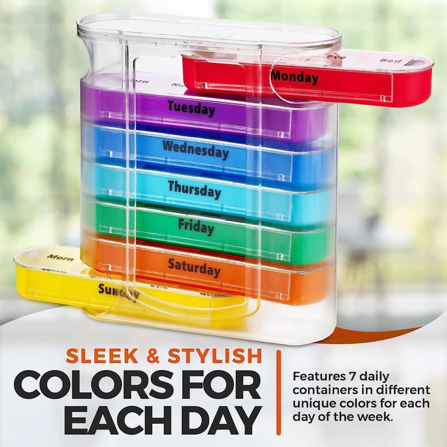 MEDca | Weekly Pill Organizer | 4 Times-a-Day