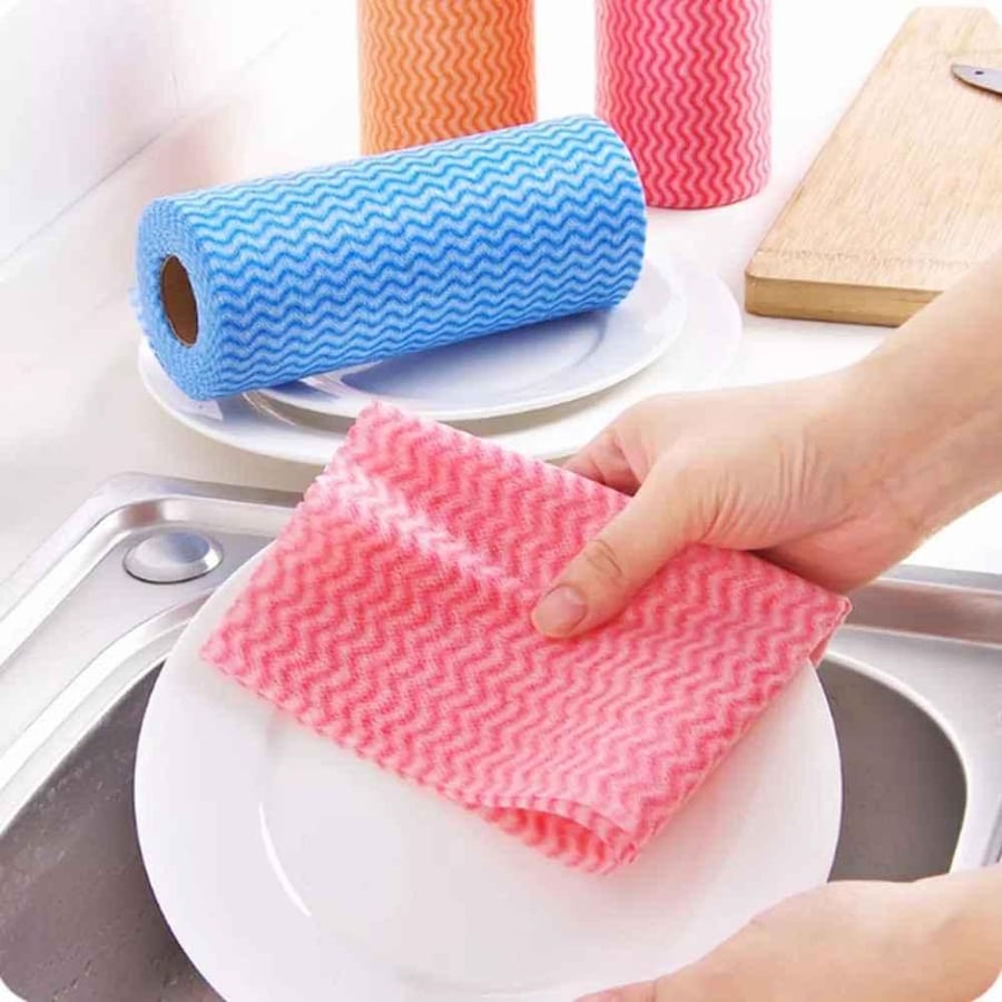 ريكس | رول مناشف فاخرة لغسيل وتجفيف الاطباق | ملون | 20x30 سم | 50 منديل Rex | Luxury Roll Towels| Colors Tissues